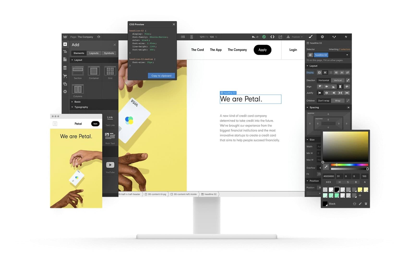 Website Builder & One-Click Publishing